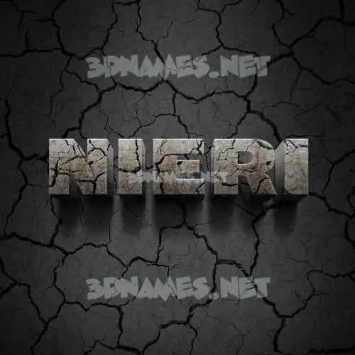 nieri in Cracked Stone style - 3D name wallpaper nieri in Cracked Stone style - 3D name wallpaper