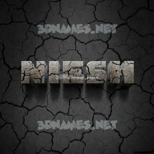 niesh in Cracked Stone style - 3D name wallpaper niesh in Cracked Stone style - 3D name wallpaper