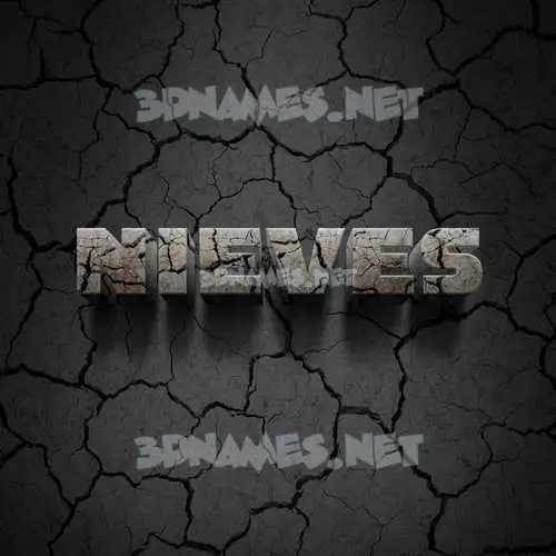 nieves in Cracked Stone style - 3D name wallpaper nieves in Cracked Stone style - 3D name wallpaper