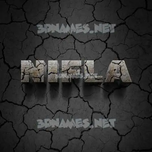 nifla in Cracked Stone style - 3D name wallpaper nifla in Cracked Stone style - 3D name wallpaper