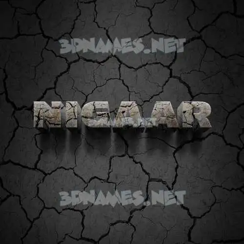 nigaar in Cracked Stone style - 3D name wallpaper nigaar in Cracked Stone style - 3D name wallpaper