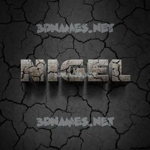 nigel in Cracked Stone style - 3D name wallpaper