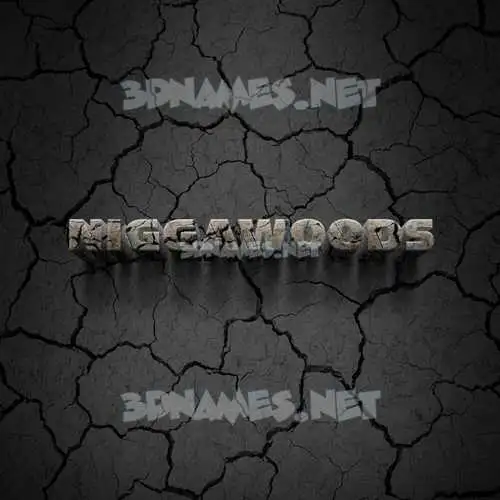 niggawoods in Cracked Stone style - 3D name wallpaper niggawoods in Cracked Stone style - 3D name wallpaper