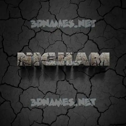 nigham in Cracked Stone style - 3D name wallpaper nigham in Cracked Stone style - 3D name wallpaper