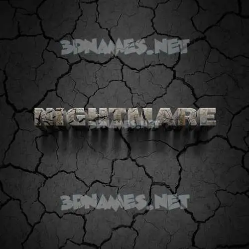 nightmare in Cracked Stone style - 3D name wallpaper nightmare in Cracked Stone style - 3D name wallpaper