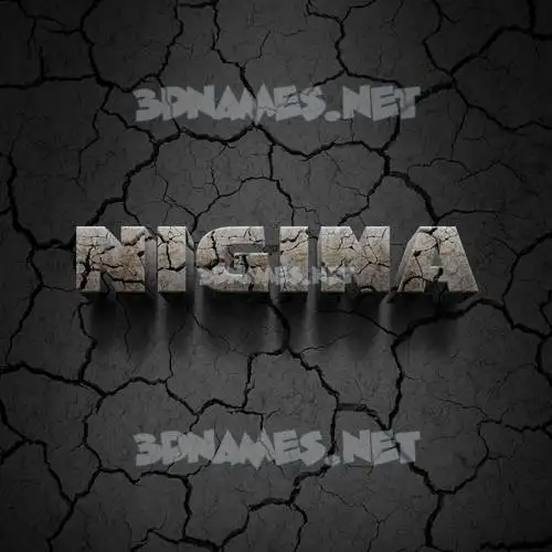 nigina in Cracked Stone style - 3D name wallpaper nigina in Cracked Stone style - 3D name wallpaper