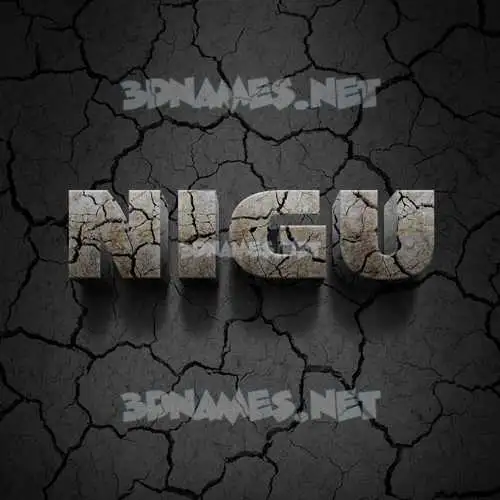nigu in Cracked Stone style - 3D name wallpaper nigu in Cracked Stone style - 3D name wallpaper