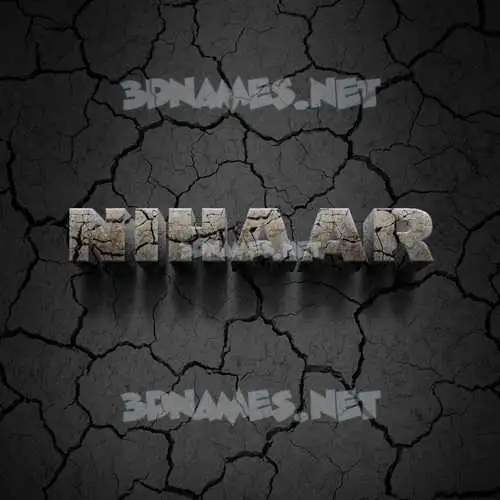 nihaar in Cracked Stone style - 3D name wallpaper nihaar in Cracked Stone style - 3D name wallpaper