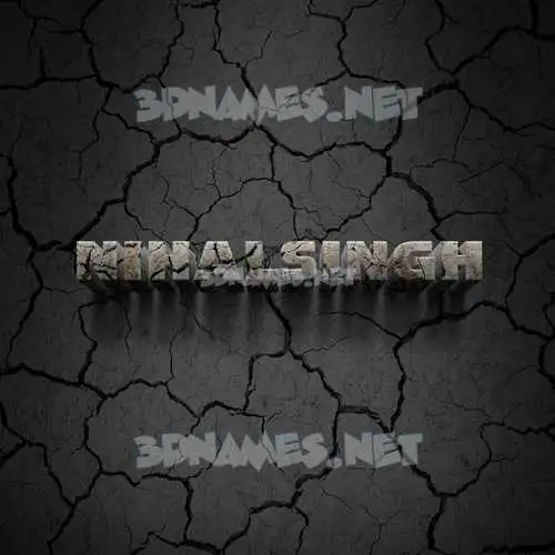 nihalsingh in Cracked Stone style - 3D name wallpaper
