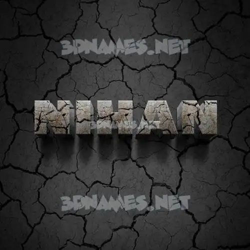nihan in Cracked Stone style - 3D name wallpaper nihan in Cracked Stone style - 3D name wallpaper