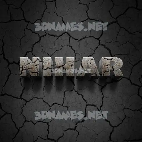 nihar in Cracked Stone style - 3D name wallpaper
