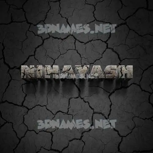 nihayash in Cracked Stone style - 3D name wallpaper nihayash in Cracked Stone style - 3D name wallpaper