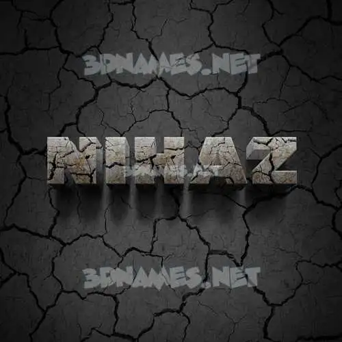 nihaz in Cracked Stone style - 3D name wallpaper nihaz in Cracked Stone style - 3D name wallpaper