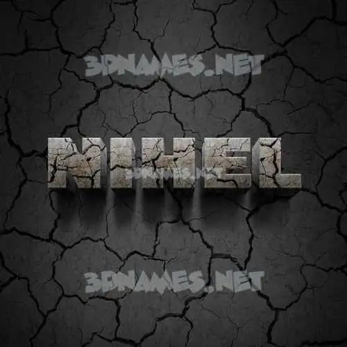 nihel in Cracked Stone style - 3D name wallpaper nihel in Cracked Stone style - 3D name wallpaper