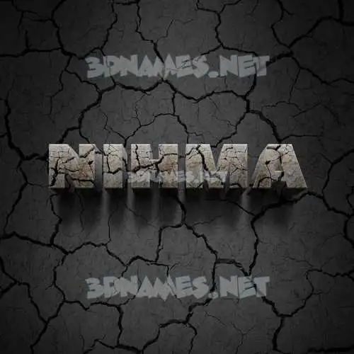 nihma in Cracked Stone style - 3D name wallpaper nihma in Cracked Stone style - 3D name wallpaper