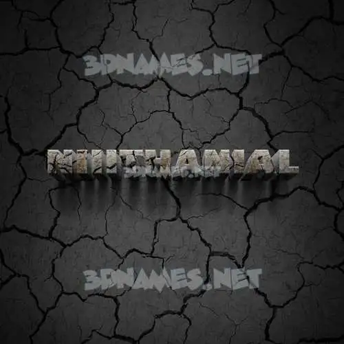 niiithanial in Cracked Stone style - 3D name wallpaper niiithanial in Cracked Stone style - 3D name wallpaper