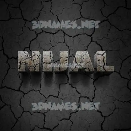 nijal in Cracked Stone style - 3D name wallpaper nijal in Cracked Stone style - 3D name wallpaper