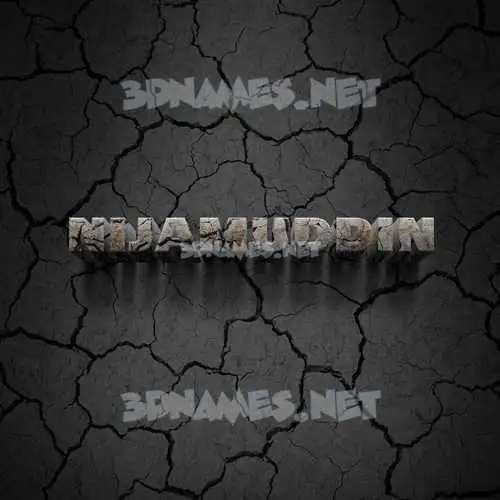 nijamuddin in Cracked Stone style - 3D name wallpaper nijamuddin in Cracked Stone style - 3D name wallpaper