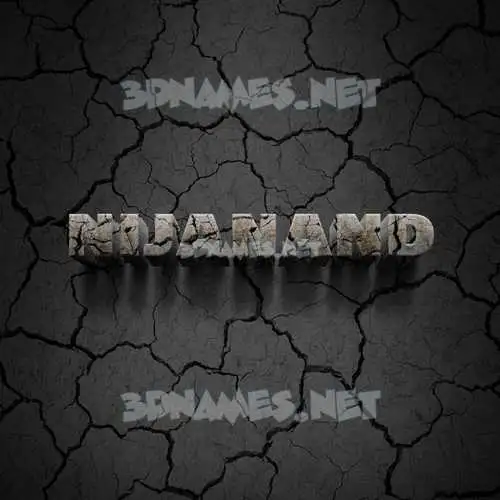 nijanand in Cracked Stone style - 3D name wallpaper