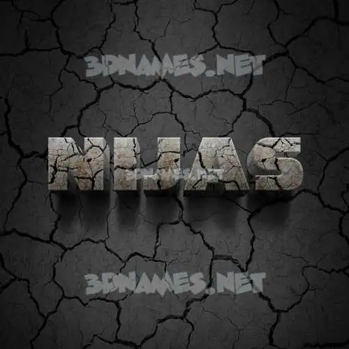 nijas in Cracked Stone style - 3D name wallpaper nijas in Cracked Stone style - 3D name wallpaper