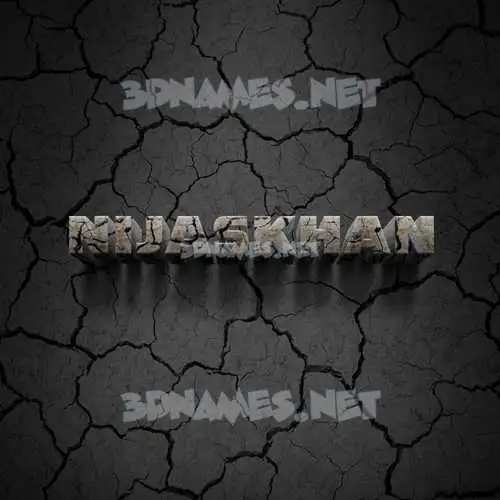 nijaskhan in Cracked Stone style - 3D name wallpaper nijaskhan in Cracked Stone style - 3D name wallpaper