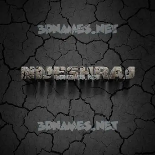 nijeshraj in Cracked Stone style - 3D name wallpaper