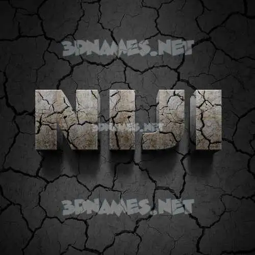 niji in Cracked Stone style - 3D name wallpaper niji in Cracked Stone style - 3D name wallpaper
