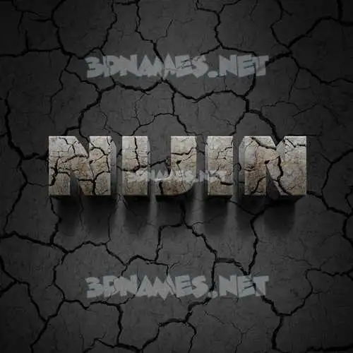 nijin in Cracked Stone style - 3D name wallpaper nijin in Cracked Stone style - 3D name wallpaper