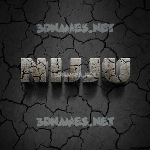 nijju in Cracked Stone style - 3D name wallpaper nijju in Cracked Stone style - 3D name wallpaper