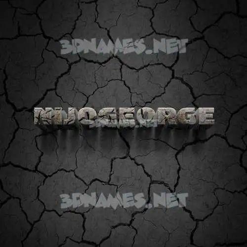 nijogeorge in Cracked Stone style - 3D name wallpaper nijogeorge in Cracked Stone style - 3D name wallpaper