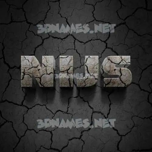 nijs in Cracked Stone style - 3D name wallpaper nijs in Cracked Stone style - 3D name wallpaper