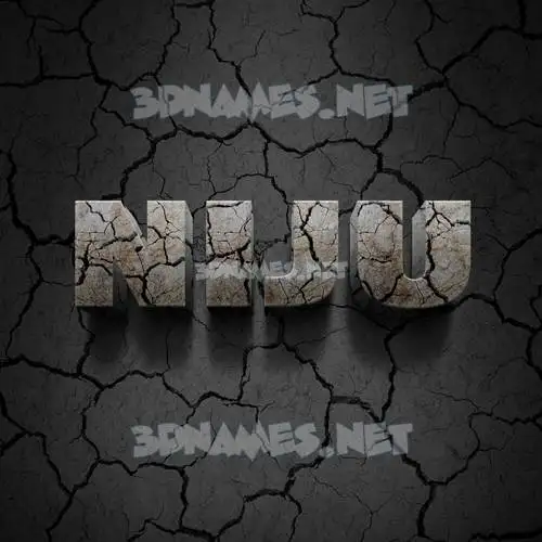 niju in Cracked Stone style - 3D name wallpaper niju in Cracked Stone style - 3D name wallpaper