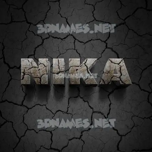 nika in Cracked Stone style - 3D name wallpaper nika in Cracked Stone style - 3D name wallpaper