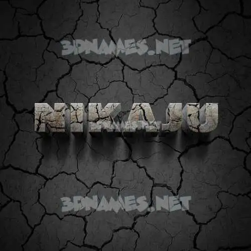 nikaju in Cracked Stone style - 3D name wallpaper nikaju in Cracked Stone style - 3D name wallpaper