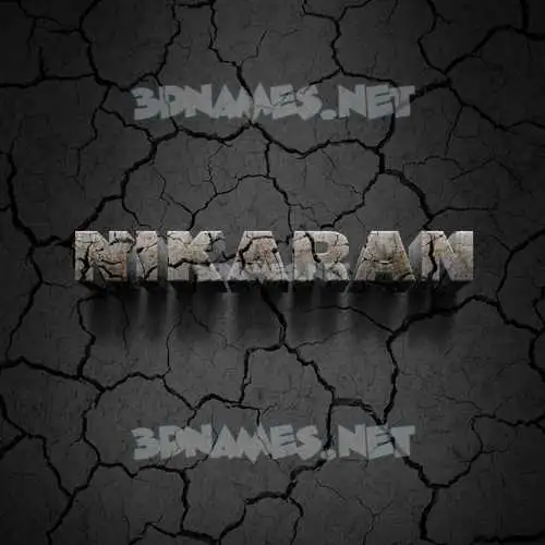 nikaran in Cracked Stone style - 3D name wallpaper nikaran in Cracked Stone style - 3D name wallpaper