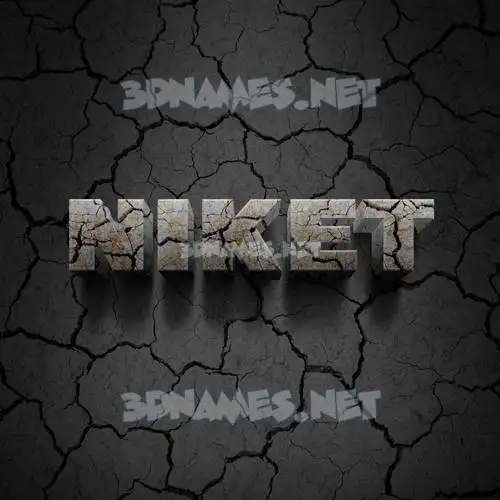 niket in Cracked Stone style - 3D name wallpaper niket in Cracked Stone style - 3D name wallpaper
