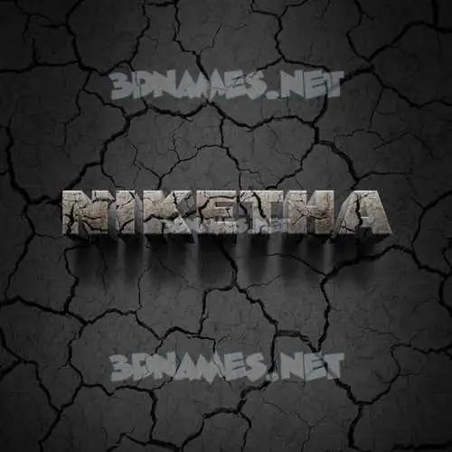 niketha in Cracked Stone style - 3D name wallpaper