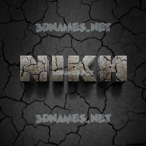 nikh in Cracked Stone style - 3D name wallpaper nikh in Cracked Stone style - 3D name wallpaper