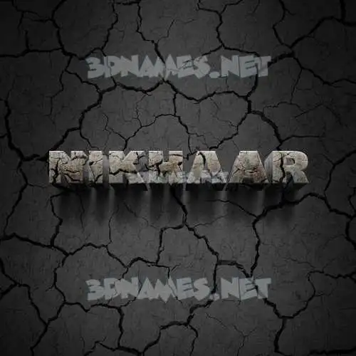 nikhaar in Cracked Stone style - 3D name wallpaper nikhaar in Cracked Stone style - 3D name wallpaper