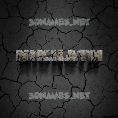 nikhath in Cracked Stone style - 3D name wallpaper nikhath in Cracked Stone style - 3D name wallpaper