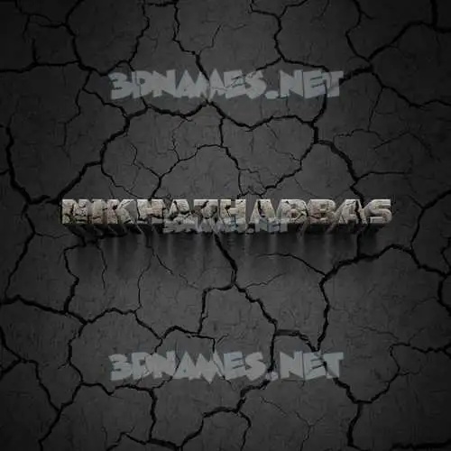 nikhathabbas in Cracked Stone style - 3D name wallpaper