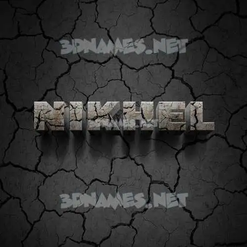 nikhel in Cracked Stone style - 3D name wallpaper nikhel in Cracked Stone style - 3D name wallpaper