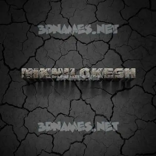 nikhilokesh in Cracked Stone style - 3D name wallpaper