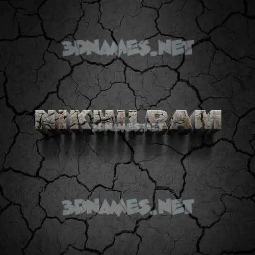 nikhilram in Cracked Stone style - 3D name wallpaper nikhilram in Cracked Stone style - 3D name wallpaper