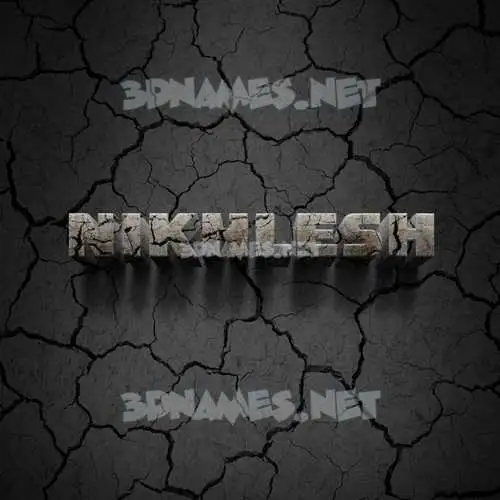 nikhlesh in Cracked Stone style - 3D name wallpaper nikhlesh in Cracked Stone style - 3D name wallpaper