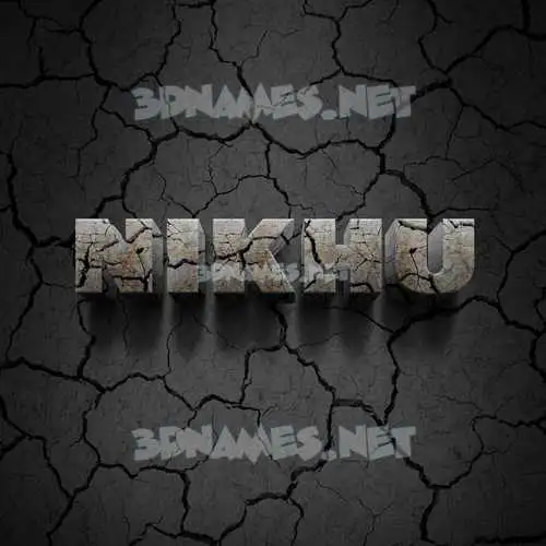 nikhu in Cracked Stone style - 3D name wallpaper nikhu in Cracked Stone style - 3D name wallpaper