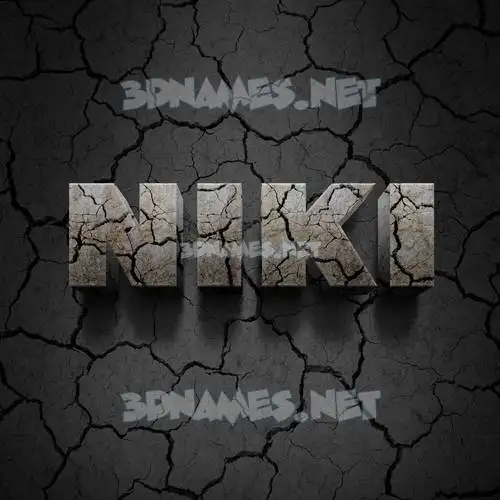 niki in Cracked Stone style - 3D name wallpaper niki in Cracked Stone style - 3D name wallpaper