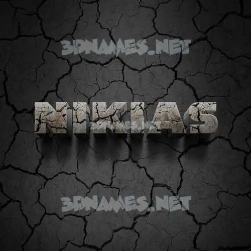 nikias in Cracked Stone style - 3D name wallpaper