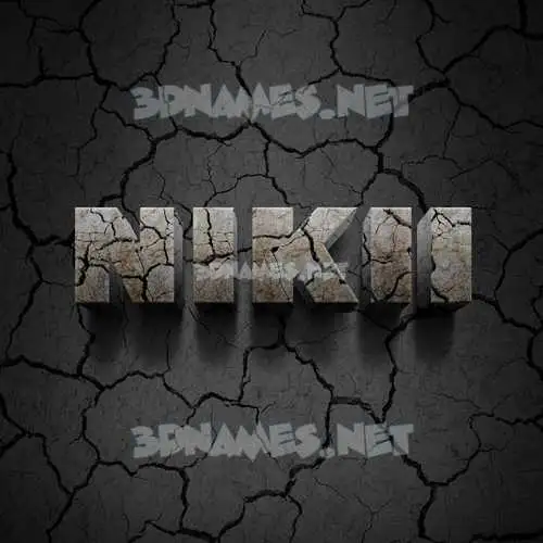 nikii in Cracked Stone style - 3D name wallpaper nikii in Cracked Stone style - 3D name wallpaper