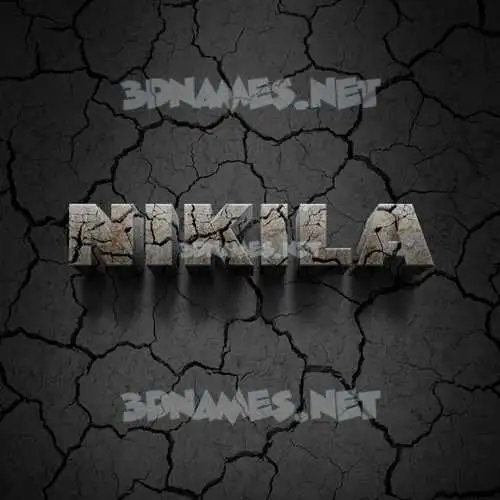 nikila in Cracked Stone style - 3D name wallpaper